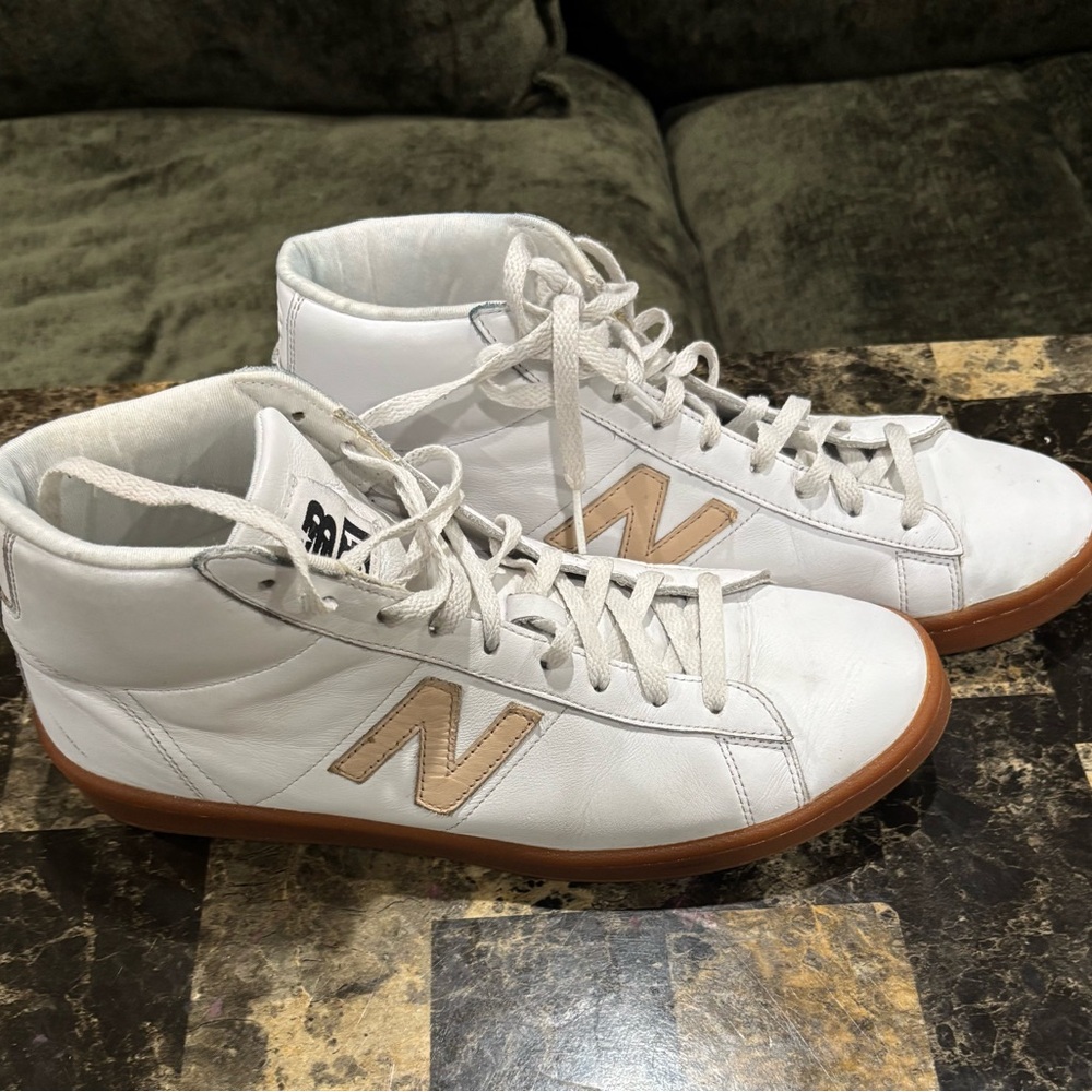 Rare New Balance Men's Size 10.5 Hi Top Sneakers 891 J Crew White. Preowned